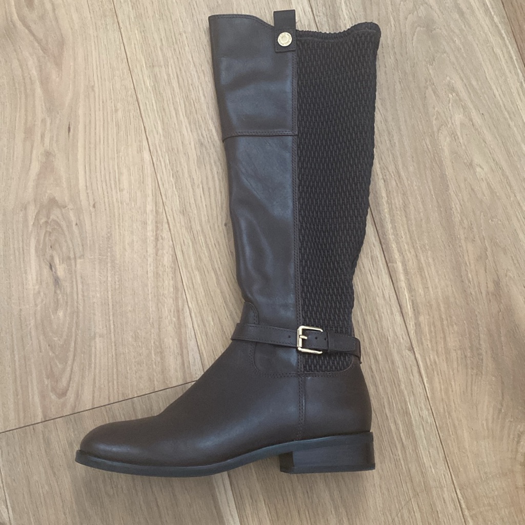 Cole Hann Galina Riding Boot Size 6 Color Java Lthr